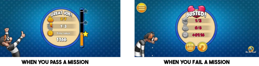 Robbery Bob 2 Result Annimation
